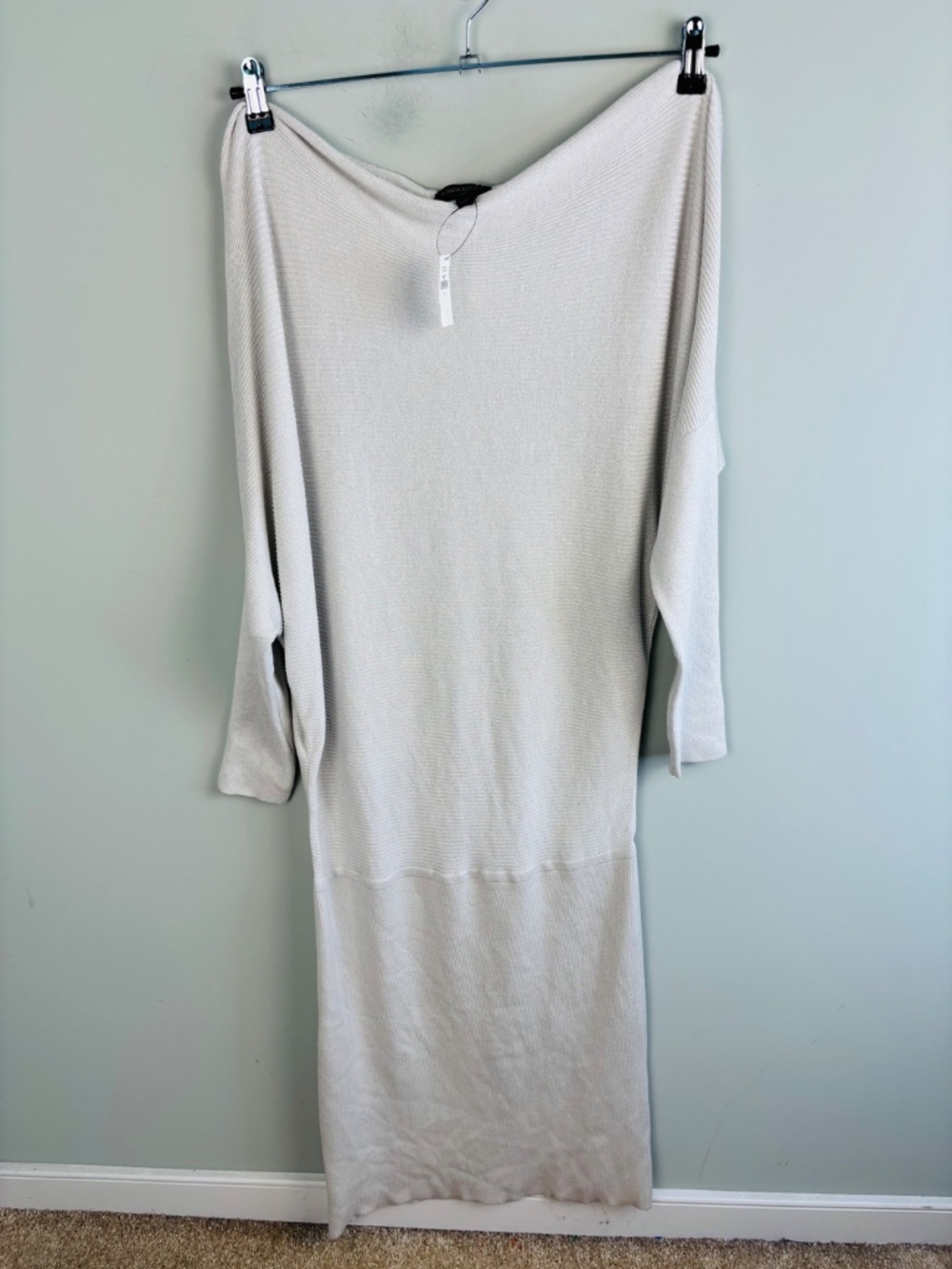Banana Republic Ribbed Off Shoulder Sweater Dress NWT Size XL - Picture 4 of 7
